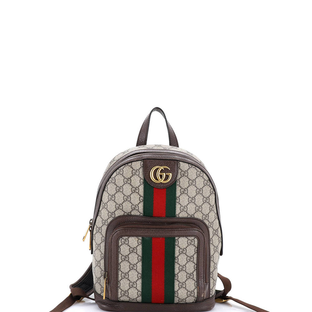 Gucci Small Ophidia Backpack GG Coated Canvas and Leather - Picture 1 of 8
